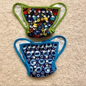 2 cloth swim diapers